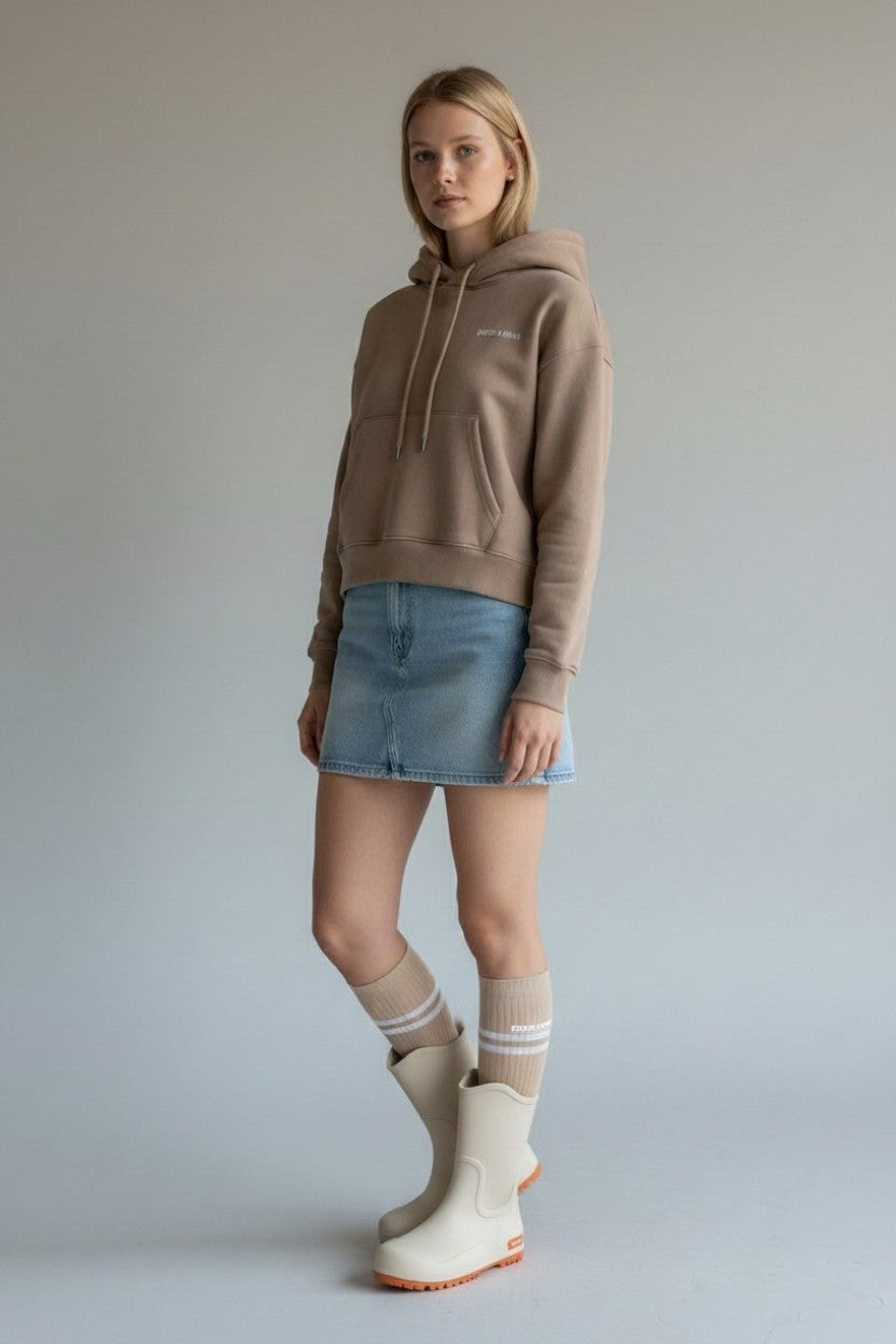 Cropped Bear Hoodie